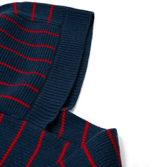 Damson Madder Hooded Scarf Blue Stripe