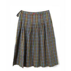 Damson Madder Josie Midi Skirt Multi Check - Parasol Store