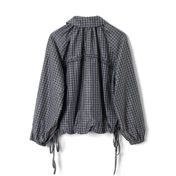 Damson Madder Lailah Lightweight Bomber Jacket Dark Grey / Check Grey