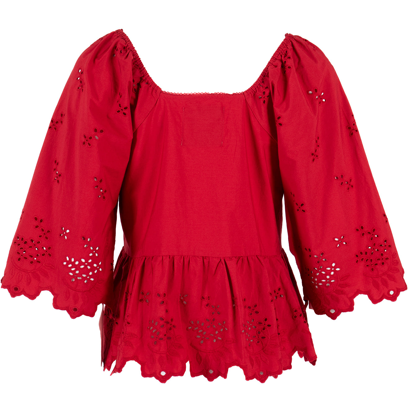 Damson Madder Lana Blouse Red Broderie - - Parasol Store
