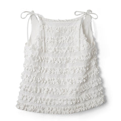 Damson Madder Leili Ruffle Cami White