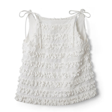 Damson Madder Leili Ruffle Cami White