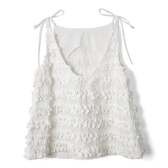 Damson Madder Leili Ruffle Cami White