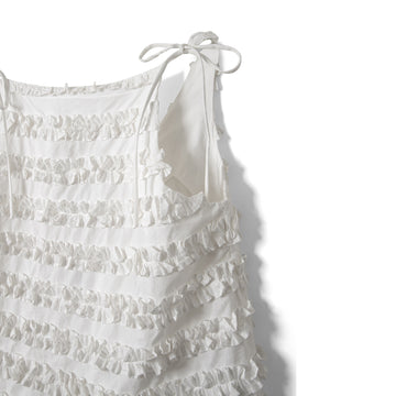 Damson Madder Leili Ruffle Cami White