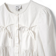 Damson Madder Lettie Bow Detail Blouse White