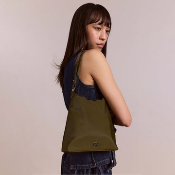 Damson Madder Lorelai Bag In Heavy Satin Olive