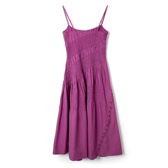 Damson Madder Lyra Midi Dress Magenta