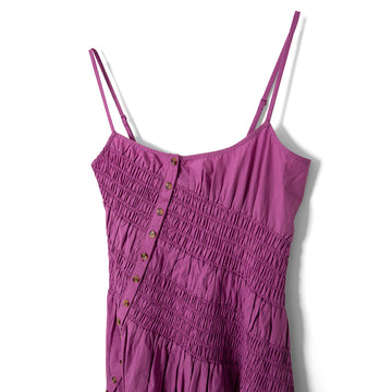 Damson Madder Lyra Midi Dress Magenta