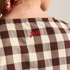 Damson Madder Madison Blouse Butter Gingham - Parasol Store