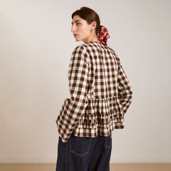 Damson Madder Madison Blouse Butter Gingham - Parasol Store