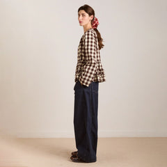 Damson Madder Madison Blouse Butter Gingham - Parasol Store