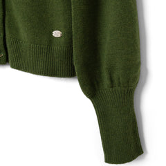 Damson Madder Marla Wool Cashmere Blend Cardigan Green