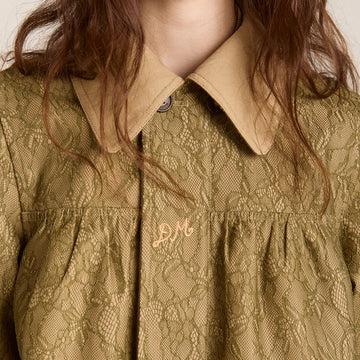 Damson Madder Mini Mercedes Reversible Coat Lace Stone
