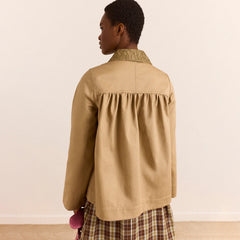 Damson Madder Mini Mercedes Reversible Coat Lace Stone