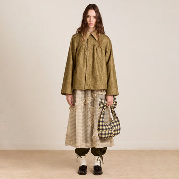 Damson Madder Mini Mercedes Reversible Coat Lace Stone