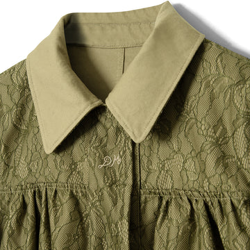 Damson Madder Mini Mercedes Reversible Coat Lace Stone