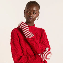Damson Madder Mittens Red / Burg Stripe - Parasol Store