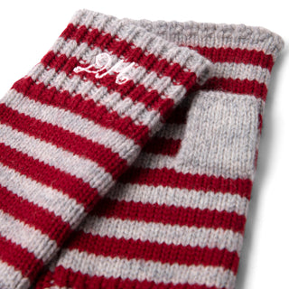 Damson Madder Mittens Red / Burg Stripe
