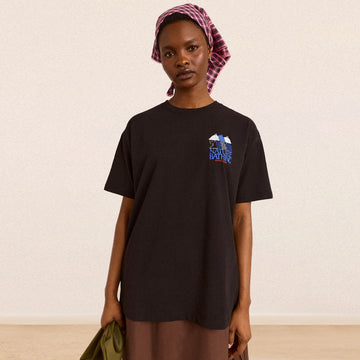 Damson Madder Nature Bathing SS Graphic Tee Black