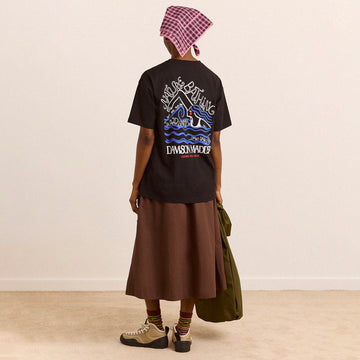 Damson Madder Nature Bathing SS Graphic Tee Black