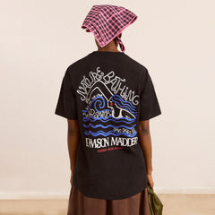 Damson Madder Nature Bathing SS Graphic Tee Black