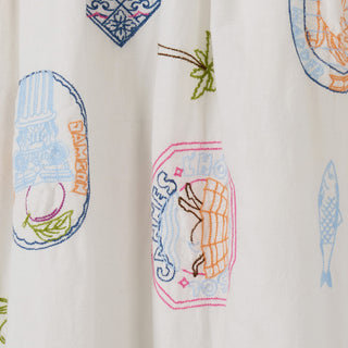 Damson Madder Peaches Midi Apron Dress Holiday Embroidery - Parasol Store