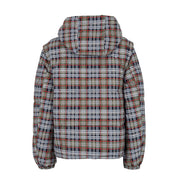 Damson Madder Pearl Hooded Puffer Multi Check