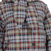 Damson Madder Pearl Hooded Puffer Multi Check
