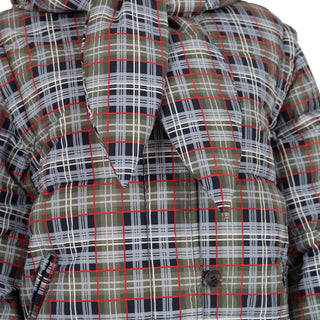 Damson Madder Pearl Hooded Puffer Multi Check