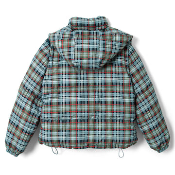 Damson Madder Pearl Hooded Puffer Multi Check - Parasol Store