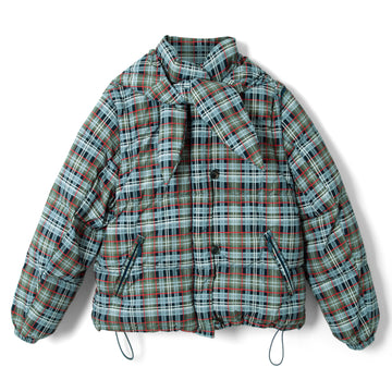 Damson Madder Pearl Hooded Puffer Multi Check - Parasol Store