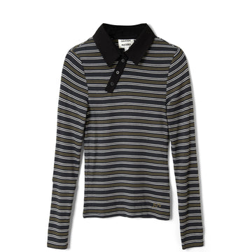 Damson Madder Peyton L/S Polo Multi