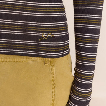 Damson Madder Peyton L/S Polo Multi