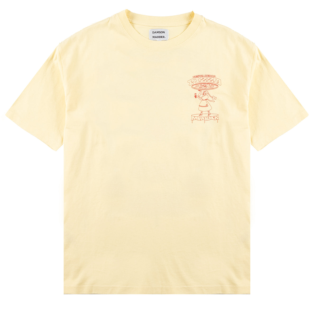 Damson Madder Pizza Party Boyfriend Tee Yellow - Parasol Store