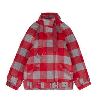 Damson Madder Polly Wool Bomber Red