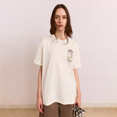 Damson Madder Quiet Company Tee Ecru