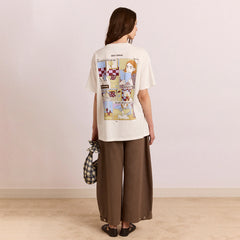 Damson Madder Quiet Company Tee Ecru