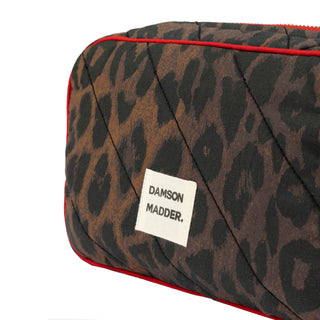 Damson Madder Quitled Make Up Bag Dark Leopard