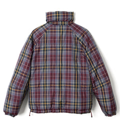 Damson Madder Reversible Opal Puffer Coat Check Plum