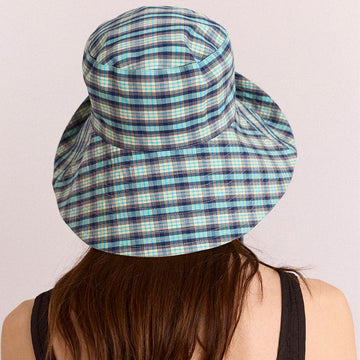 Damson Madder Reversible Sun Hat Tomboy Check & Stone