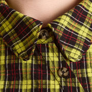 Damson Madder Robyn Shirt With Removable Tie Yellow Check