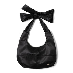 Damson Madder Roo Bow Tie Satin Bag Black