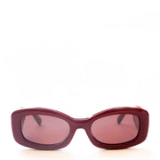 Damson Madder Rounded Square Sunglasses With Charm Detail Red - Parasol Store