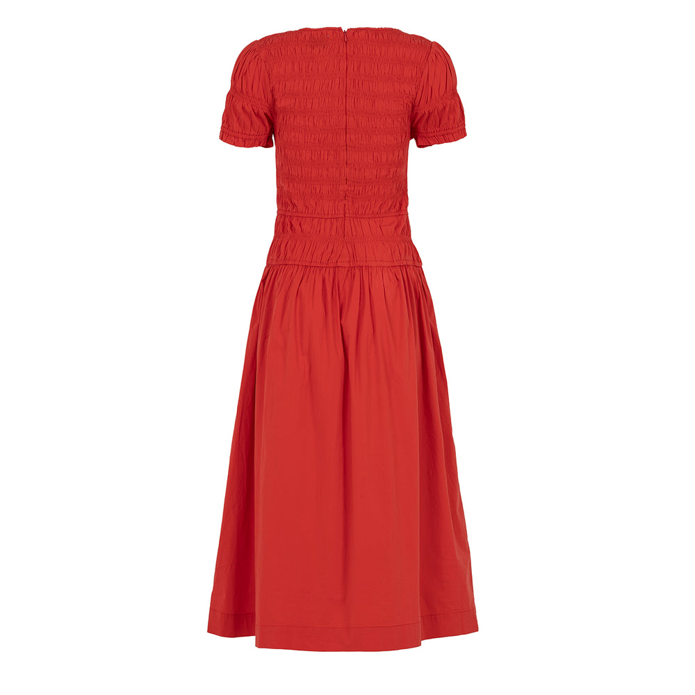 Damson Madder Saffy Midi Dress Red Alert - Parasol Store