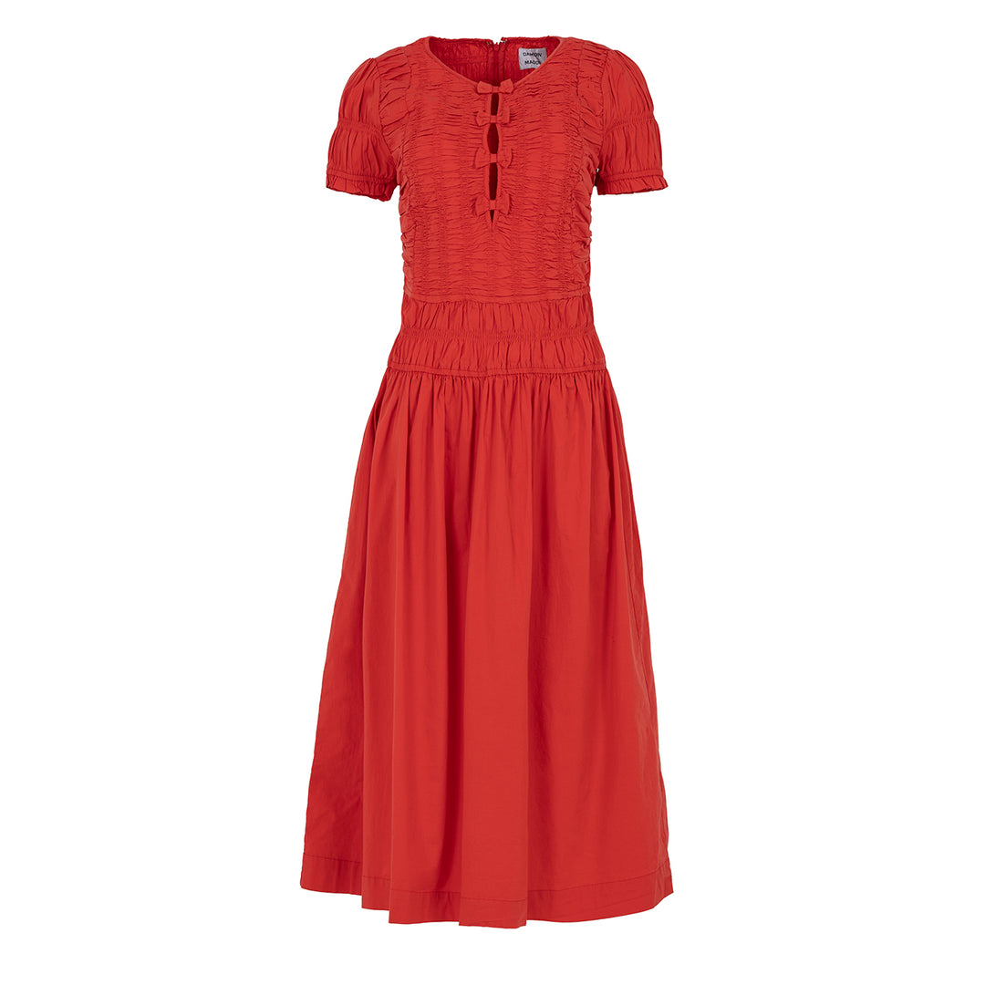 Damson Madder Saffy Midi Dress Red Alert - Parasol Store