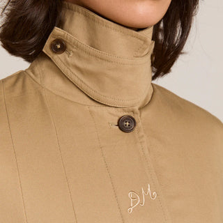 Damson Madder Sofia Pleated Trench Light Stone