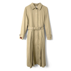 Damson Madder Sofia Pleated Trench Light Stone - Parasol Store