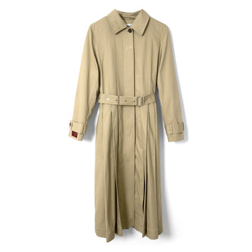 Damson Madder Sofia Pleated Trench Light Stone