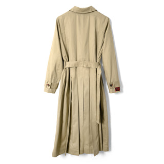 Damson Madder Sofia Pleated Trench Light Stone