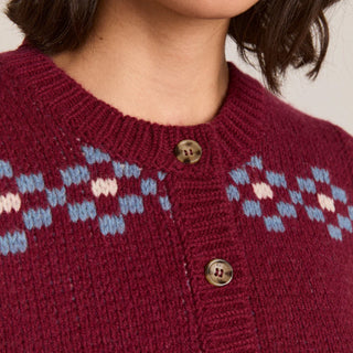 Damson Madder Sofie Wool Vest Novelty Intarsia